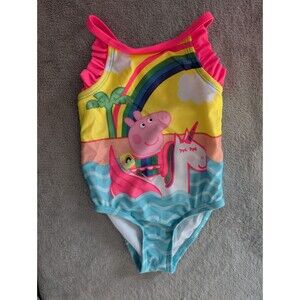 Peppa Pig Baby Girls 1 Piece Swimsuit Size 12 Month Pre Owned